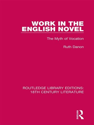 cover image of Work in the English Novel